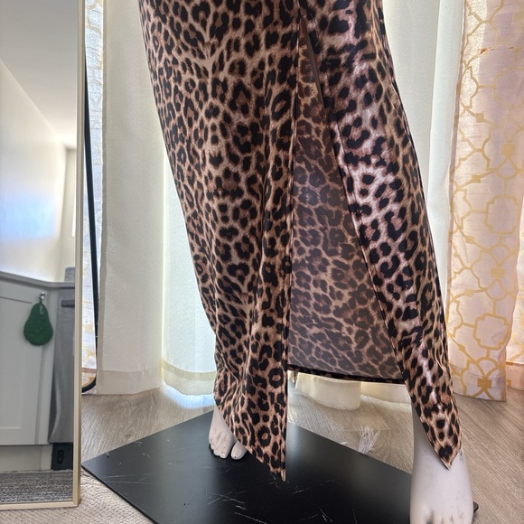 Fashion Nova Leopard Slip Maxi Dress - Brown - Picture 4 of 4